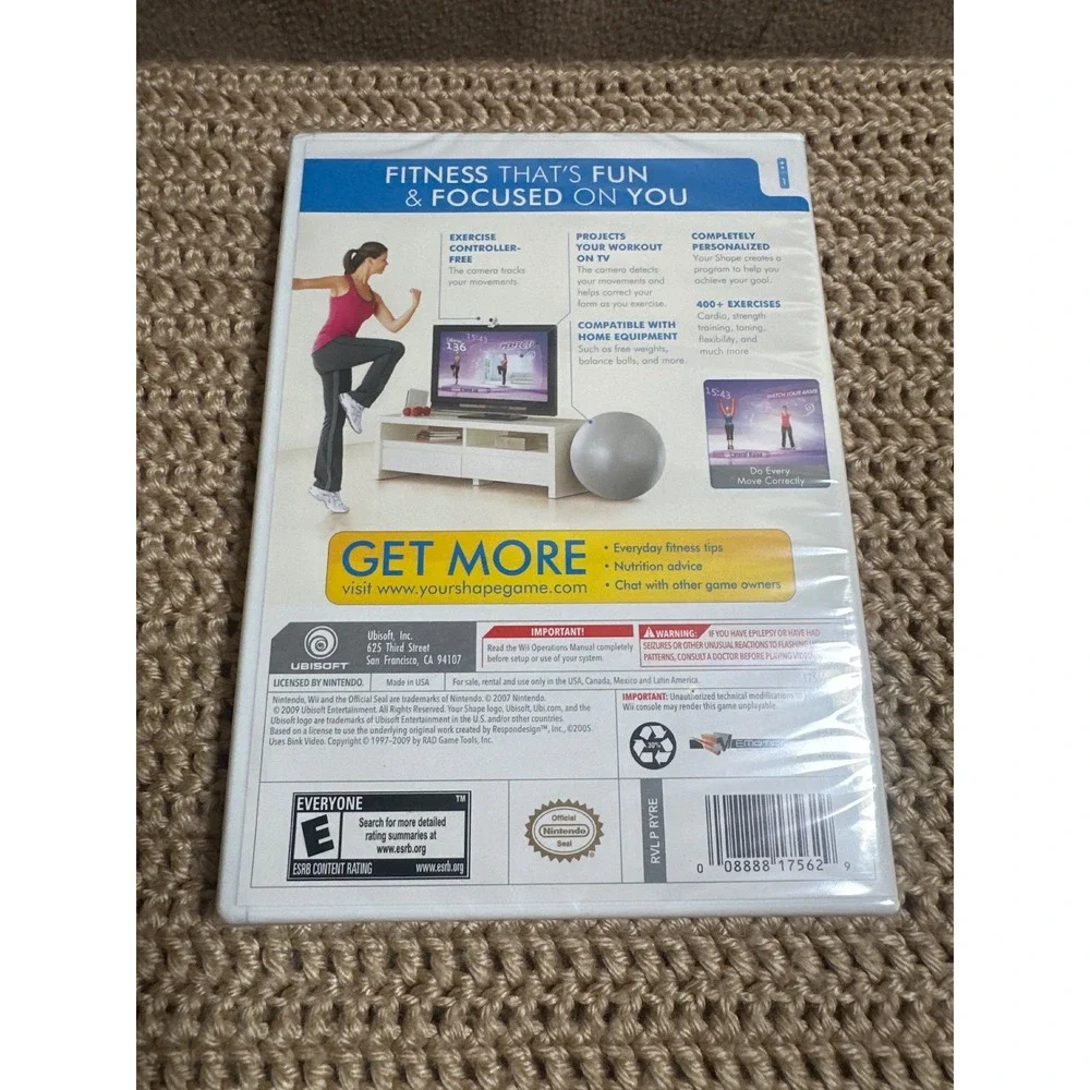 Nintendo Wii Your Shape Jenny McCarthy with Motion Tracking Camera New Sealed